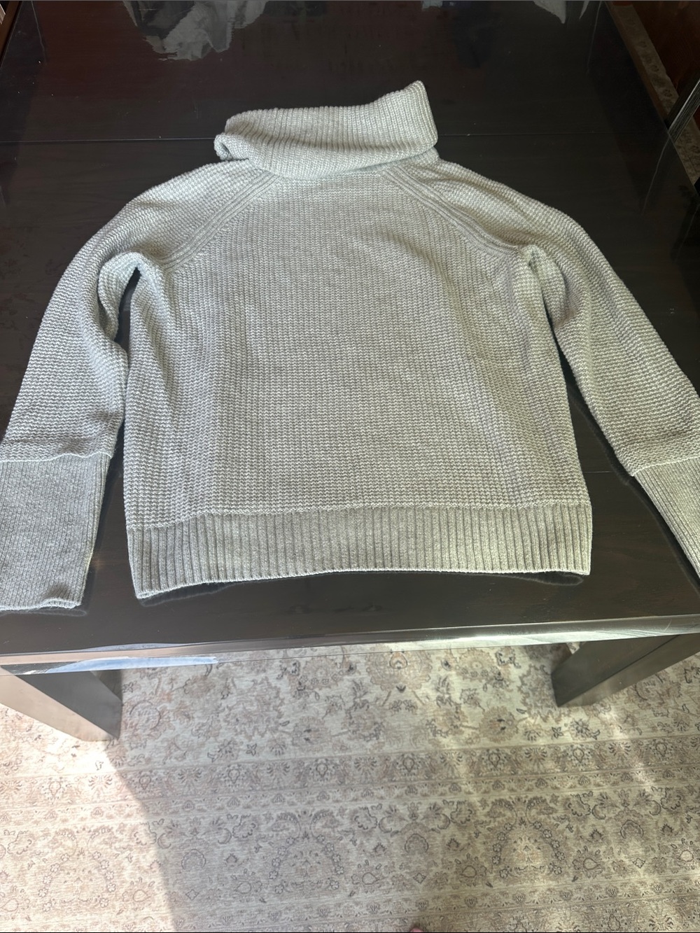 Market & Spruce Light Gray Turtleneck Sweater